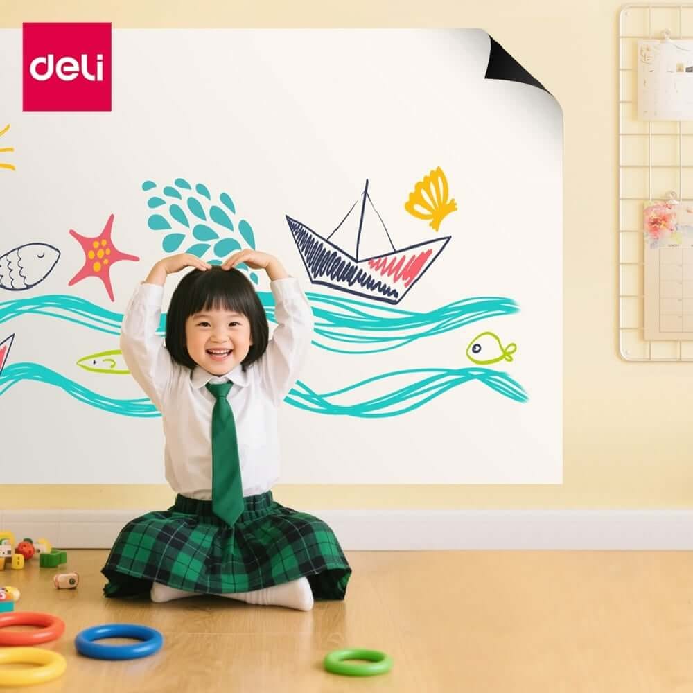 กระดานไวท์บอร์ด DELI EV354-2-WH-01 ขนาด 60 X 90 ซม. สีขาว_10
